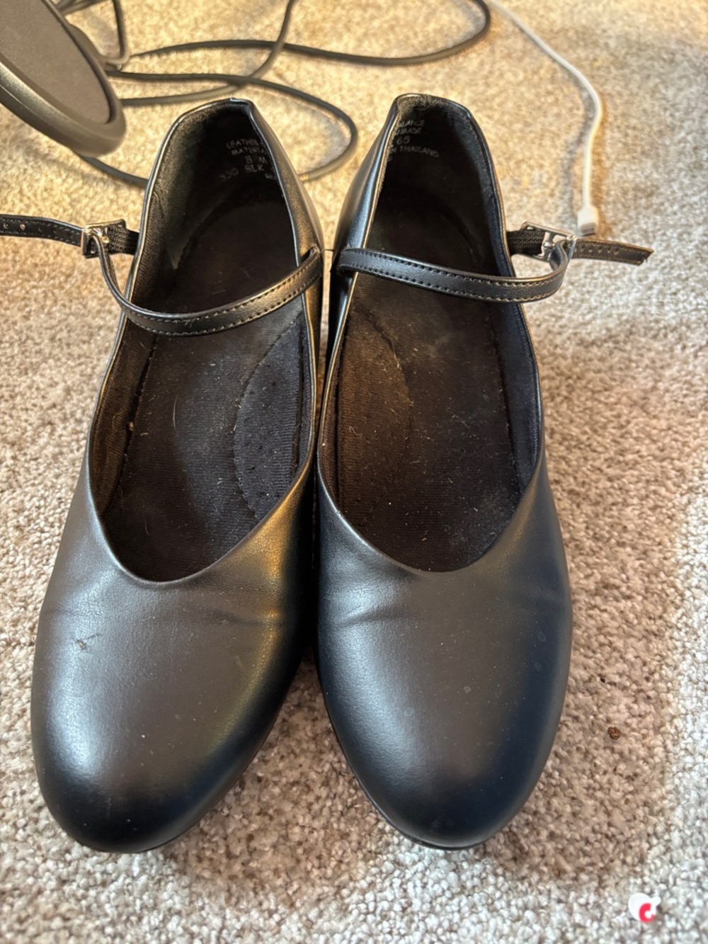Classic Black Mary Jane Flats with Ankle Strap